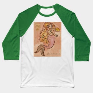 Mermaid with pufferfish Baseball T-Shirt